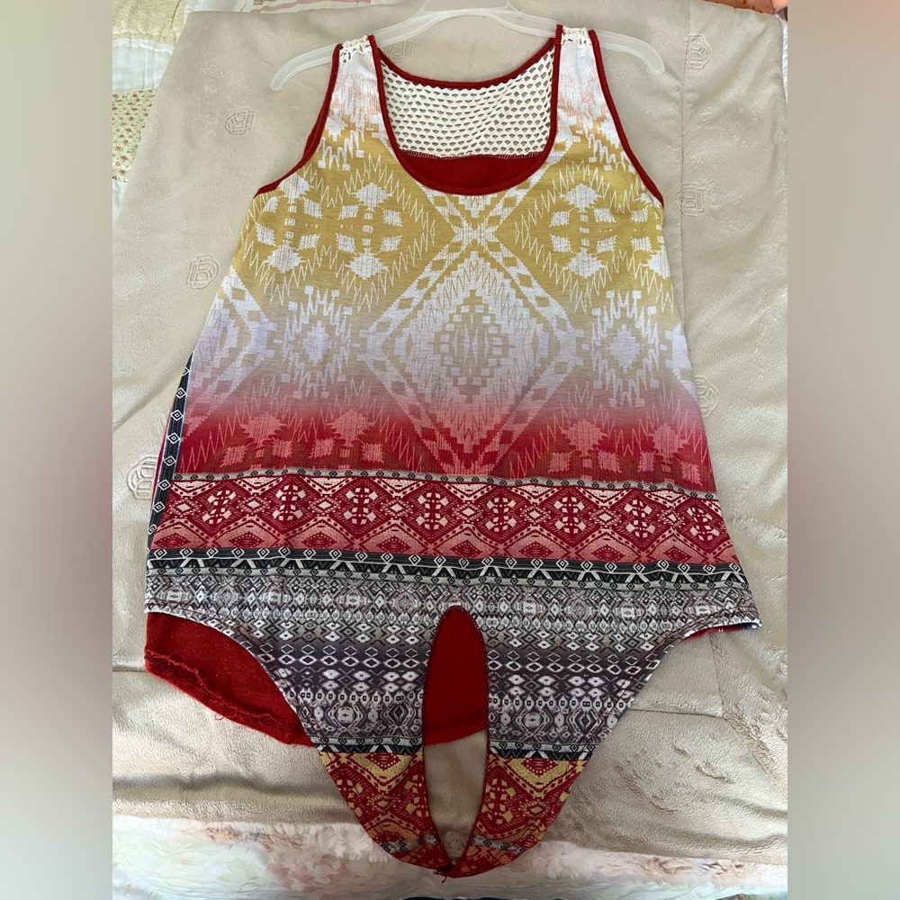 Women's Red Sleeveless Top